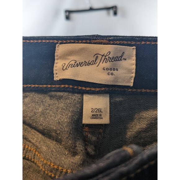 Mid Rise Skinny Jeans Universal Thread Medium Wash Blue‎ Denim 2 Casual Cropped - Picture 8 of 12